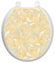 Antique Paisley Toilet Tattoos Seat Cover, Vinyl Lid Decal, Bathroom Lid Decor, Round