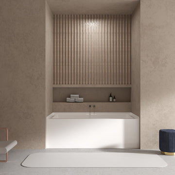 Ursula 60x32x15 Alcove Acrylic Tub, Left Drain