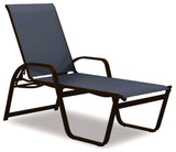 Aruba II 4-Position High Bed Chaise, Textured Kona, Augustine Denim