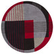 Daisa Contemporary Area Rug, 7'9" Round