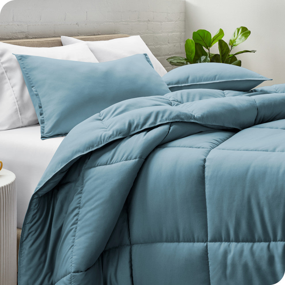 Bare Home Down Alternative Comforter Set, Coronet Blue, Queen