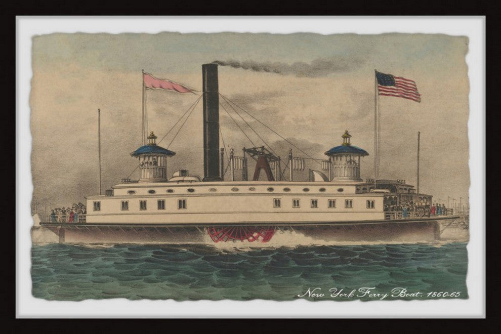 "American Ship" Framed Painting Print, 12x8