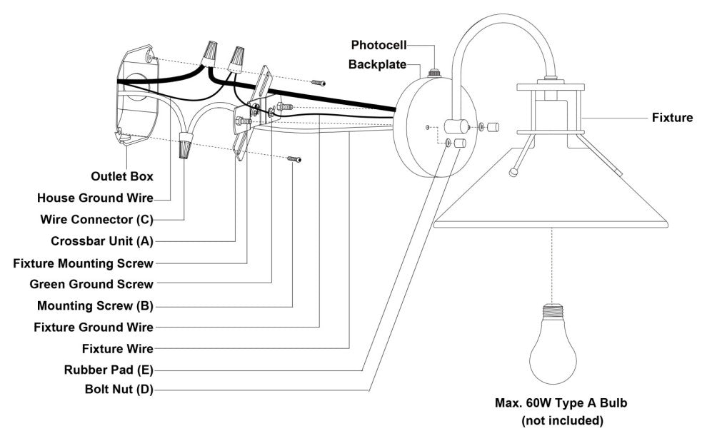 Vaxcel Lighting T0748 Canton 11" Tall Outdoor Wall Sconce - Matte Black / White