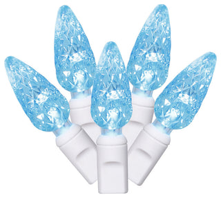 Vickerman X6W8532 Teal Led Light On White Wire, Christmas Light Strand