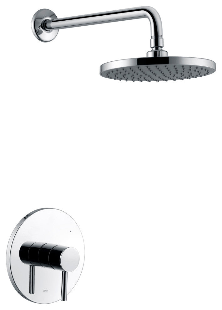 Luxier SS-B01-T Rainfall Shower Faucet Set, Chrome