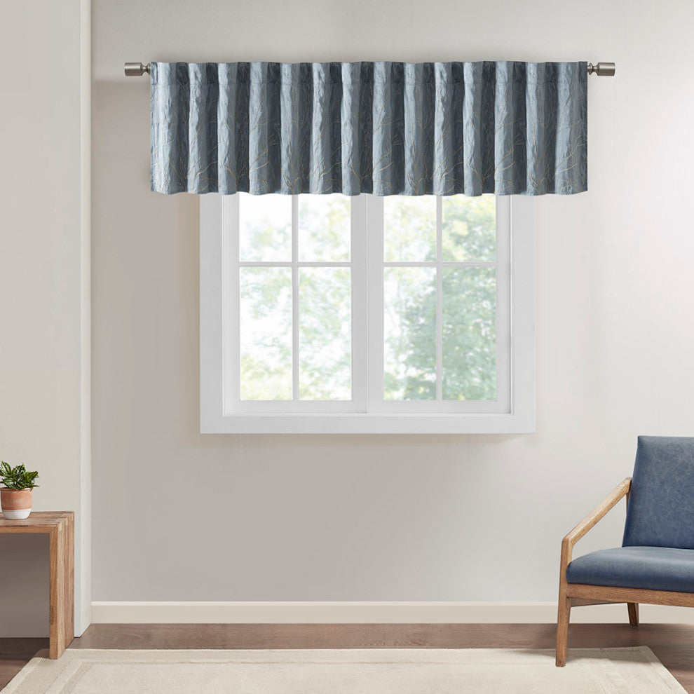 Madison Park Andora Embroidered Faux Silk Window Panel