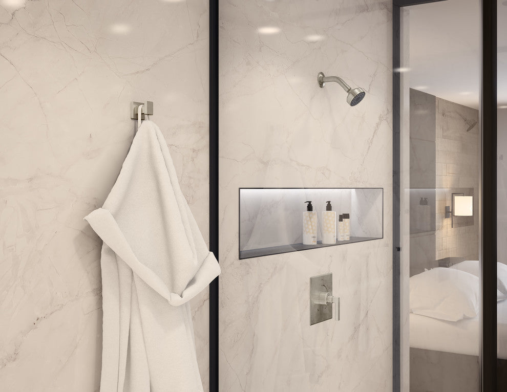 Duro Wall Mounted Bathroom Robe Hook, Satin Nickel