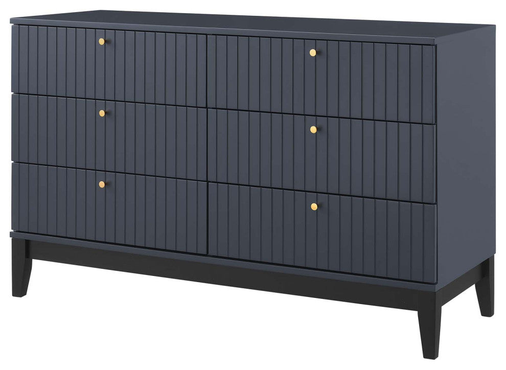 Dresser Drawer Chest Stand, Blue, Wood, Modern, Mid Century Living Guest Suite