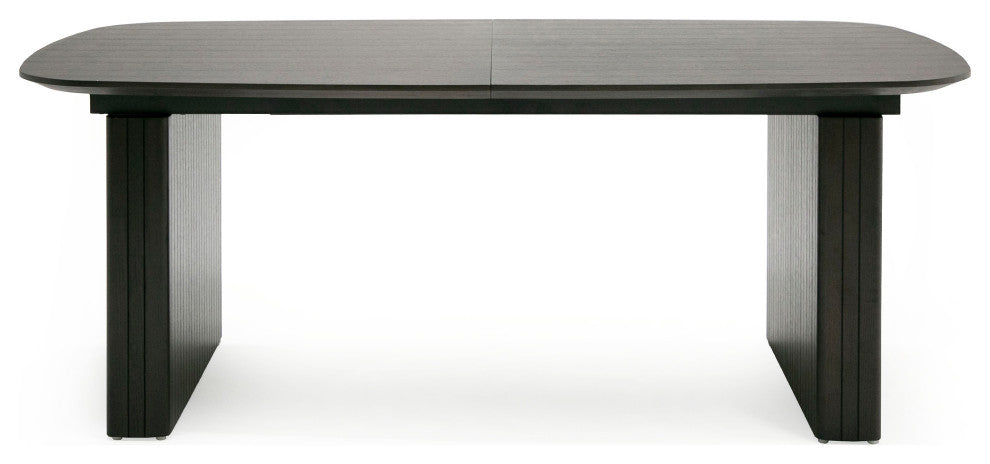 Modrest Calhoun Modern Smoked Oak Extendable Dining Table