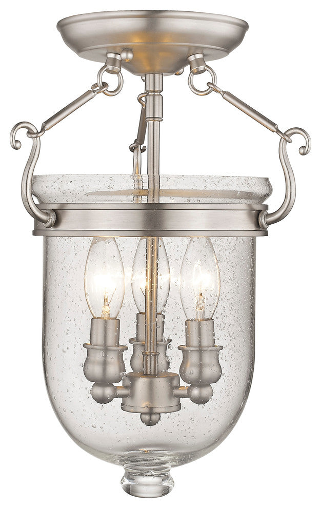 Jefferson Ceiling Mount, Brushed Nickel