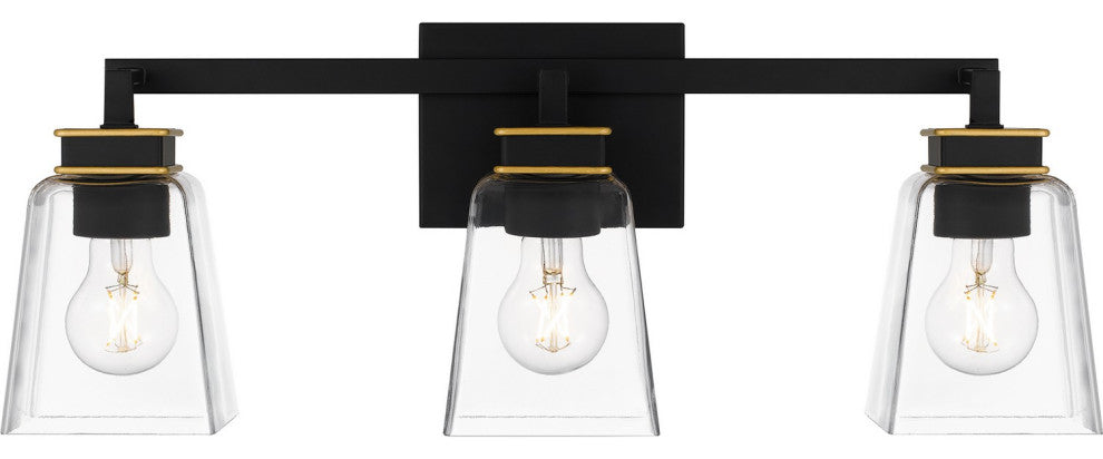 Almany 3-Light Bath, Matte Black