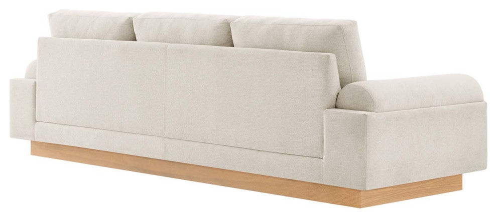 Oasis Upholstered Fabric Sofa - Ivory