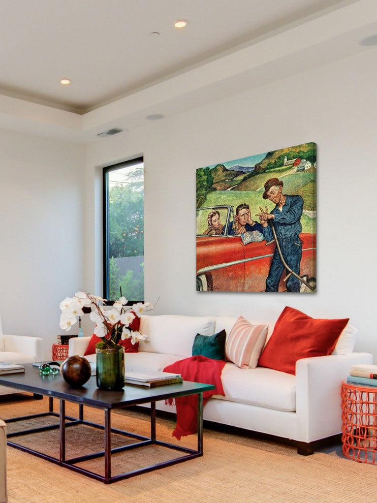 "Go Two Miles, Turn Left..." Print on Canvas by Amos Sewell