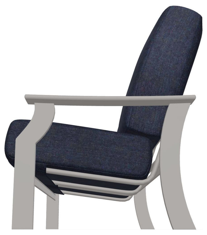 St. Catherine Deep Seat Outdoor Loveseat, Indigo/Warm Gray