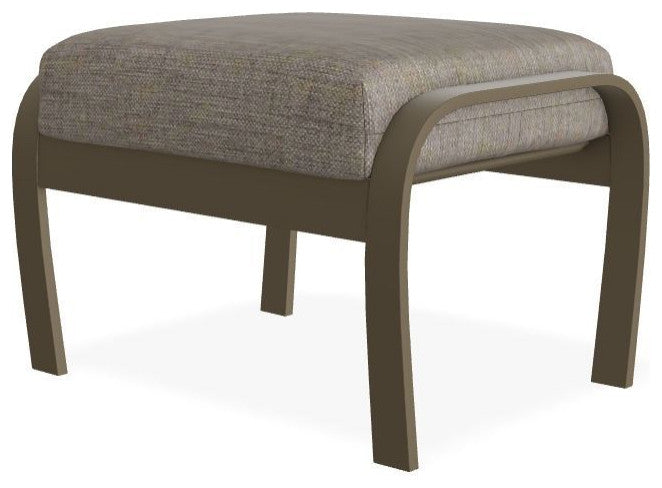 Belle Isle Cushion Outdoor Ottoman, Cast/Beachwood