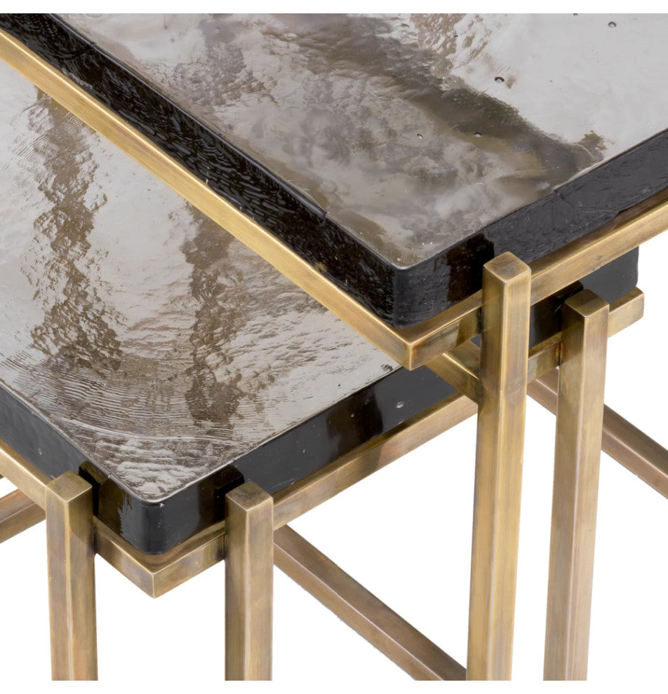 Square Glass Side Tables (2) | Eichholtz Niemeyer