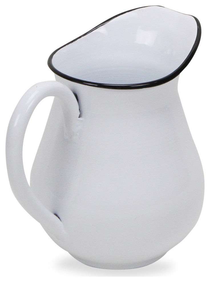 Lacquered White Pitcher Decor