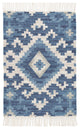 Dash & Albert Marmara Kilim Handwoven Cotton Rug, Blue, 2' x 3'