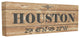 Plank City Coordinates Houston Stretched Canvas Wall Art, 10x24