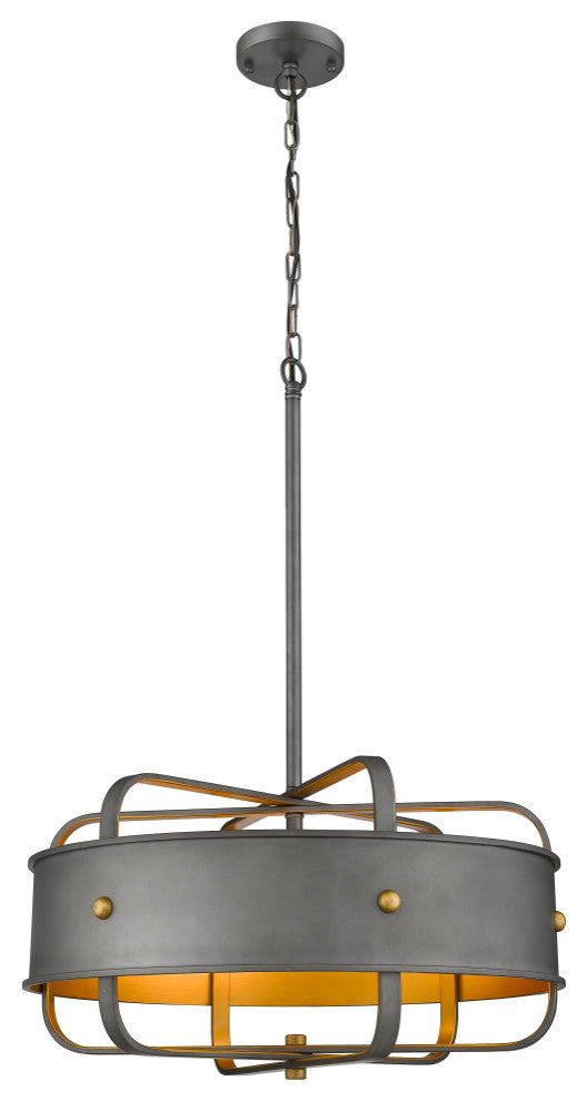 Ceiling Fixture, Charcoal Black