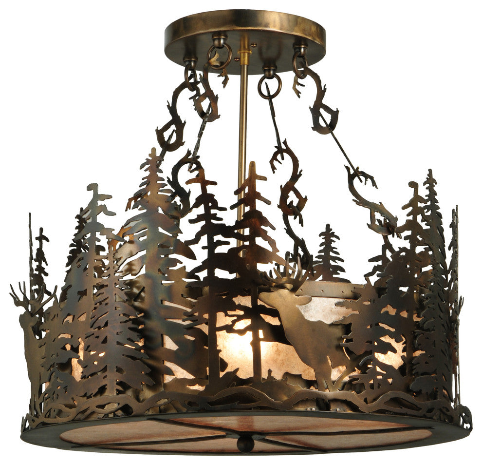 22 Wide Deer at Dusk Inverted Pendant