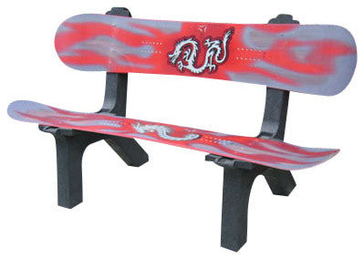 Snow Board Bench Red