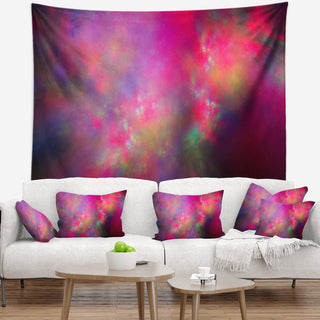 Perfect Red Starry Sky Abstract Wall Tapestry, 92"x78"