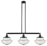 Franklin Restoration Oxford 42" Island Light, Matte Black, Seedy