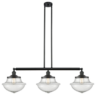 Franklin Restoration Oxford 42" Island Light, Matte Black, Seedy