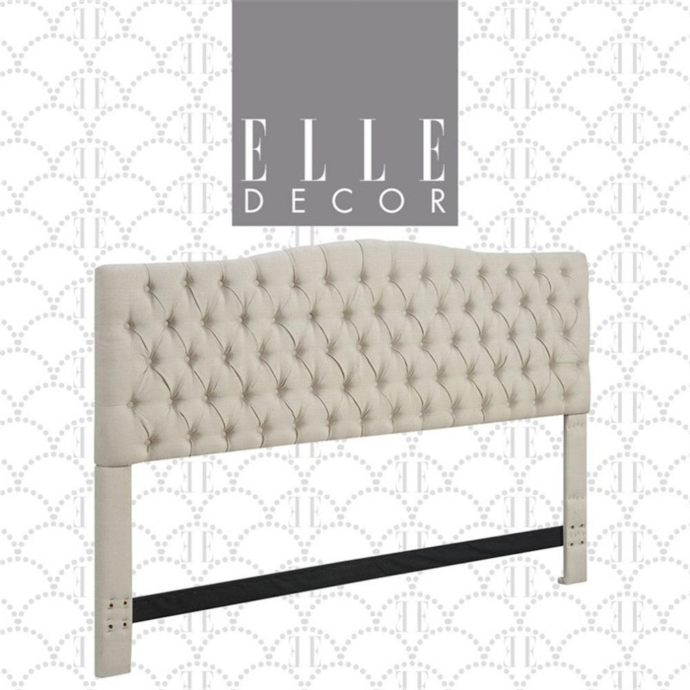 Elle Decor Celeste King Size Headboard Beige Weave