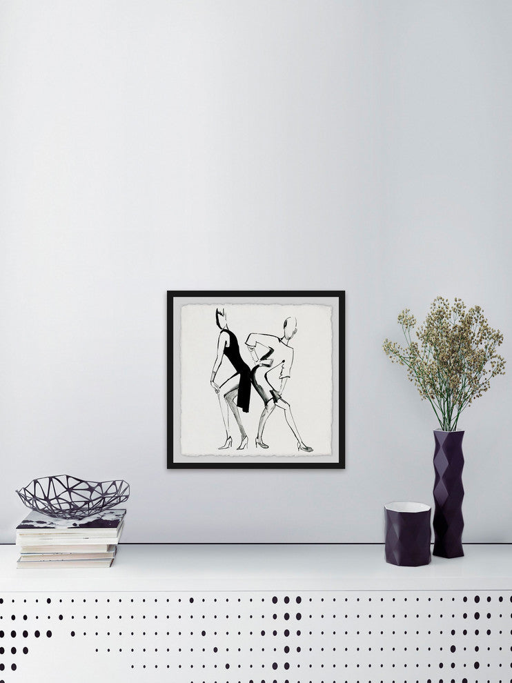 "Striking a Pose" Framed Painting Print, 24"x24"