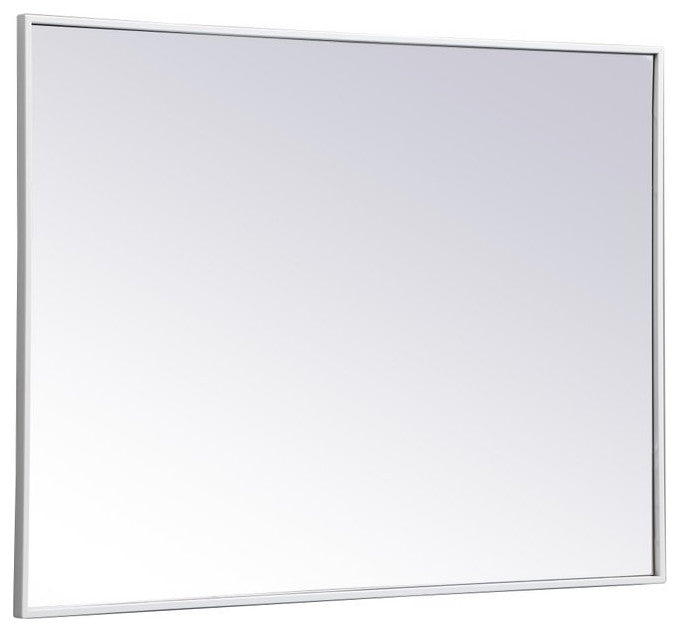 Elegant Decor MR43040WH Metal Frame Rectangle Mirror, 30"x40", White