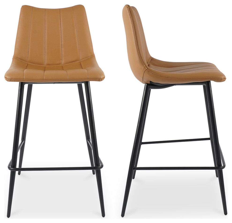 Alibi Counter Stool Tan-Set of Two
