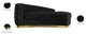 Julian Velvet Upholstered Chaise, Black, Gold Base