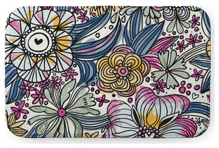 24" x 17" Flower Melange Bathmat, Orchid