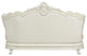 Acme Adara Sofa With 7 Pillows White PU and Antique White Finish