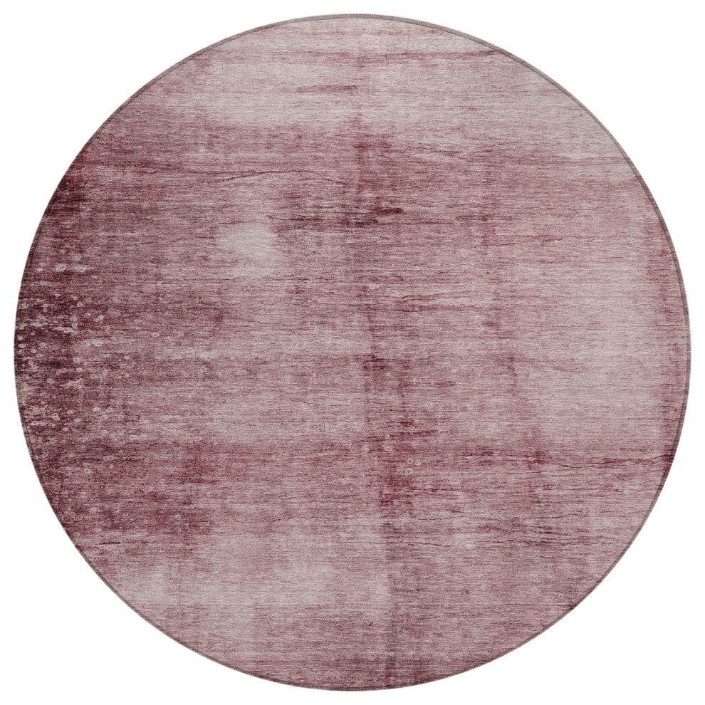 Machine Washable Indoor/Outdoor Chantille ACN1884 Blush 8' x 8' Round Rug