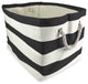 Rectangle Paper Bin, Stripe Black