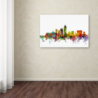 "Indianapolis, Indiana Skyline" Canvas Art by Michael Tompsett