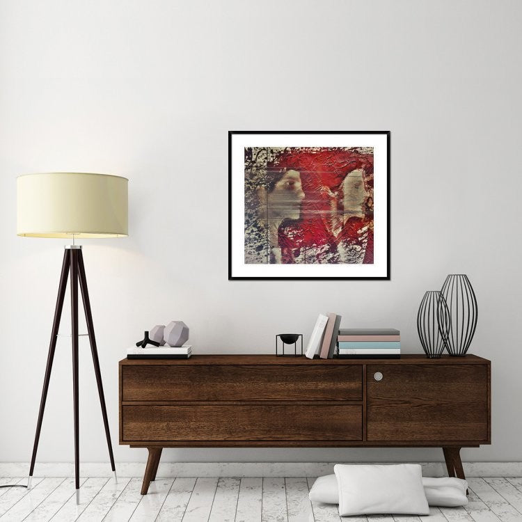 "Shadows (splitting)" Framed Digital Print by Dalibor Davidovic, 38x35"