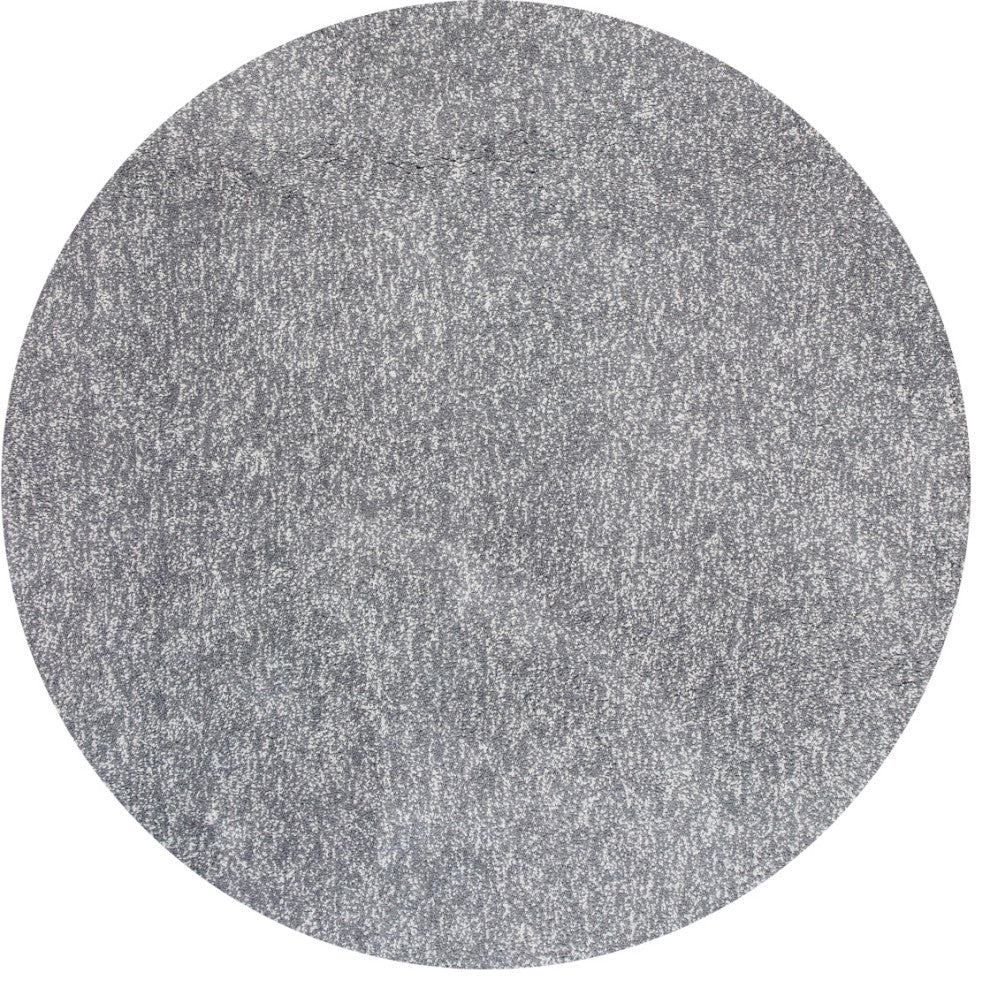 KAS Bliss 1585 Grey Heather Shag Area Rug, 6' Round