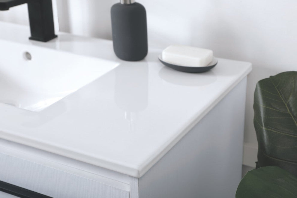 40" Single Bathroom Vanity, White