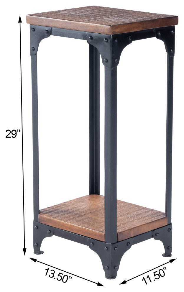 Butler Gandolph Wood and Iron Pedestal Stand