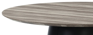 Zudora Dining Table, Antique Oak and Black Finish