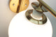 Modern Mid 1-Light Armed Sconce, Satin Brass