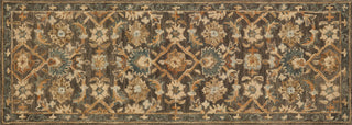 Victoria Wool Hand Hooked Area Rug, Dark Taupe, 2'6"x7'6"