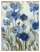 "Abstracted Floral in Blue II" Digital Paper Print by Silvia Vassileva, 32"x42"