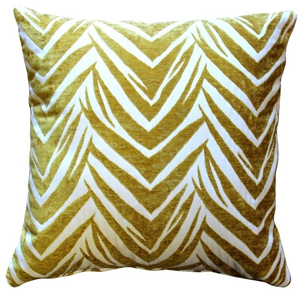Pillow Decor - Samba Yellow 20 x 20 Throw Pillow