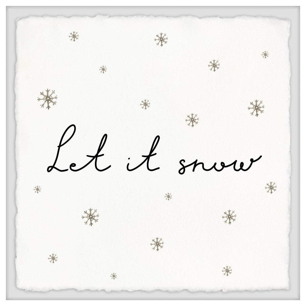 "I Love Snow" Framed Painting Print, 18x18