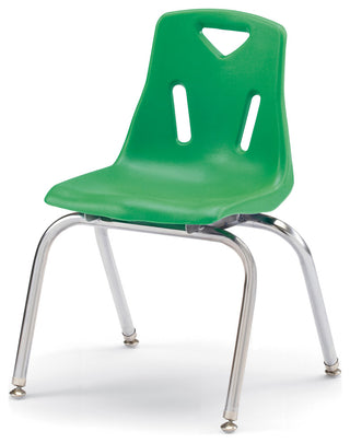 Berries Stacking Chair with Chrome-Plated Legs - 12" Ht - Key Lime